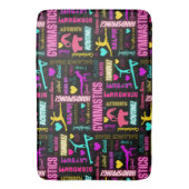 Colorful Girls Gymnastics Glossary Typografie Badmat (Voorkant Verticaal)