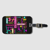 Colorful Girls Gymnastics Glossary Typografie Bagagelabel (Voorkant (horizontaal))