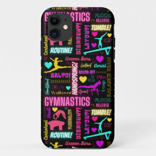 Colorful Girls Gymnastics Glossary Typografie Case-Mate iPhone Case
