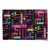 Colorful Girls Gymnastics Glossary Typografie Kussensloop (Voorkant-Links)