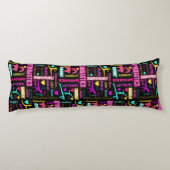 Colorful Girls Gymnastics Glossary Typografie Lichaamskussen (Achterkant)