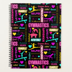Colorful Girls Gymnastics Glossary Typografie Planner