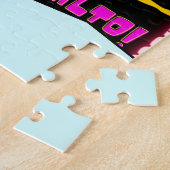 Colorful Girls Gymnastics Terms Pattern Custom Legpuzzel (Zijkant)