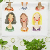 Colorful Girls Kitchen Towel Theedoek (Gevouwen)