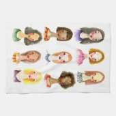 Colorful Girls Kitchen Towel Theedoek (Horizontaal)