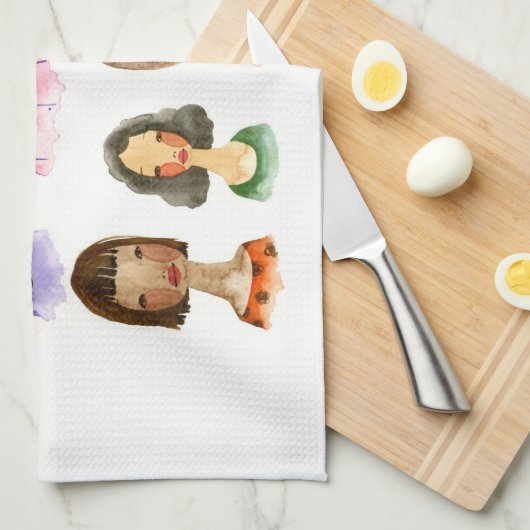 Colorful Girls Kitchen Towel Theedoek (Quarter Fold)