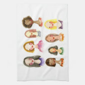 Colorful Girls Kitchen Towel Theedoek (Verticaal)