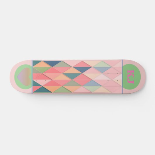 Colorful Girly Abstract Roze Skateboard (Horizontaal)