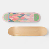 Colorful Girly Abstract Roze Skateboard (Horizontaal)