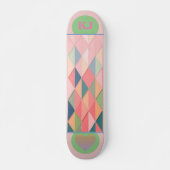 Colorful Girly Abstract Roze Skateboard (Voorkant)