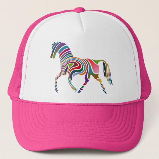 Colorful Girly Fantasy Horse Trucker Pet (Voorkant)