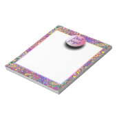 Colorful Girly Hip Doodles Fantasy Vergeet niet Notitieblok (Linkerzijde)