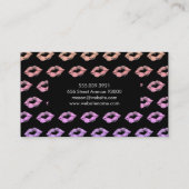 Colorful Glamor Glitter Kisses Visitekaartje (Achterkant)