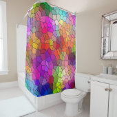 Colorful Glas in lood Patroon Douchegordijn (In situ)