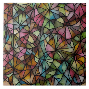 Colorful Glas in lood Patroon Tegeltje