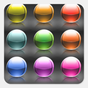 Colorful Glass Balls Stickers