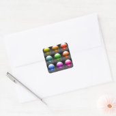 Colorful Glass Balls Stickers (Envelop)
