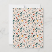 Colorful Glass Chips Terrazzo Pattern Frame Notitiekaartje (Achterkant)