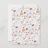 Colorful Glass Chips Terrazzo Pattern Frame Notitiekaartje (Achterkant)