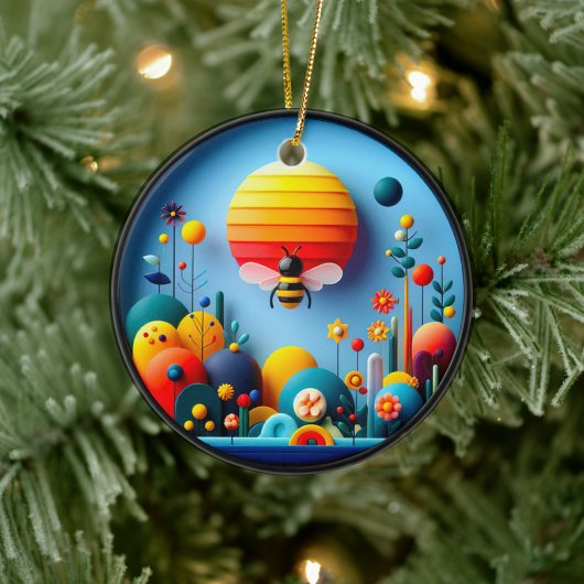 Colorful Glass Garden Art Ceramic Ornament 
