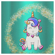 Colorful Glitter Blauwgroen Unicorn
