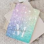 Colorful Glitter  Bokeh Monogrammed iPad Mini Cover<br><div class="desc">U kunt dit elegante kleurrijke bokglitterpatroon eenvoudig personaliseren met uw eigen naam en/of monogram.</div>