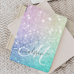 Colorful Glitter  Bokeh Monogrammed iPad Mini Cover<br><div class="desc">U kunt dit elegante kleurrijke bokglitterpatroon eenvoudig personaliseren met uw eigen naam en/of monogram.</div>