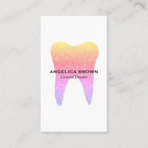 Colorful Glitter Dental Visitekaartje