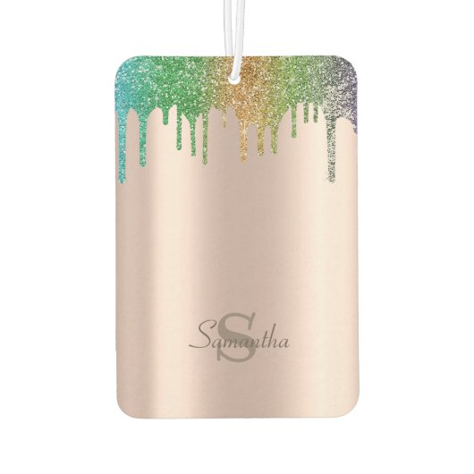 Colorful Glitter Drivers, Monogram Luchtverfrisser (Achterkant)