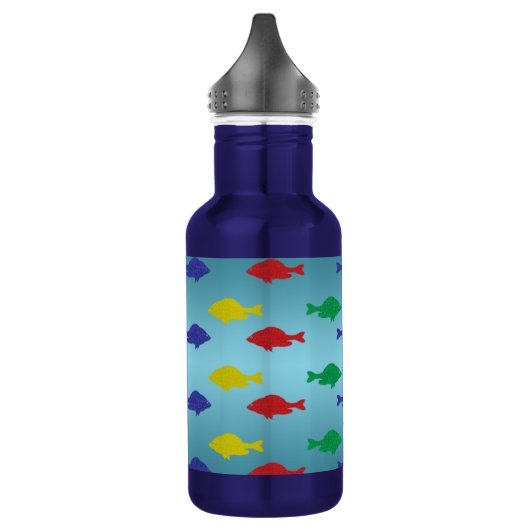 Colorful Glitter Fish Waterfles (Links)
