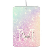 Colorful Glitter Girly - Gepersonaliseerd monogram Luchtverfrisser (Voorkant)