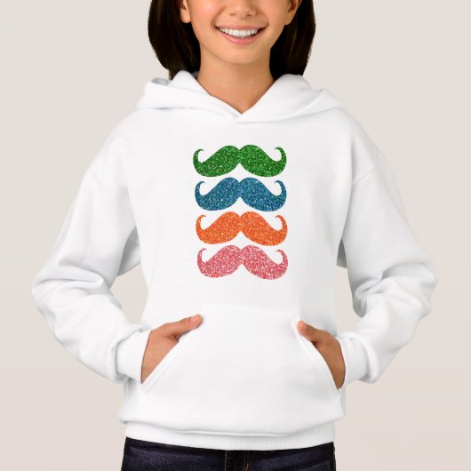 Colorful Glitter Mustache (Voorkant)
