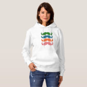 Colorful Glitter Mustache #2 Hoodie (Voorkant volledig)