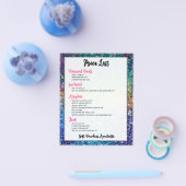 Colorful Glitter Price List Services Flyer (Enkel)