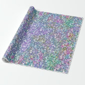 Colorful Glitter Print Cadeaupapier (Uitgerold)