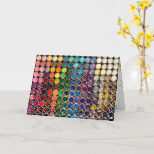 Colorful Glitter Sequin Happy Birthday Celebration Kaart