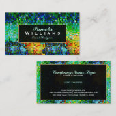 Colorful Glitter & Sparkles Gold Accents Visitekaartje (Voorkant / Achterkant)