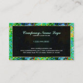 Colorful Glitter & Sparkles Gold Accents Visitekaartje (Achterkant)