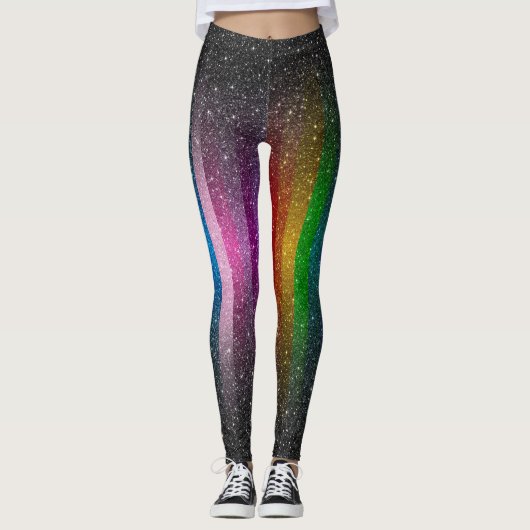 Colorful Glitter Sparkles Leggings (Voorkant)