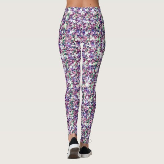 Colorful Glitter Texture Print Leggings (Achterkant)