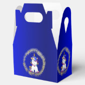 Colorful Glitter Unicorn Blue Birthday Bedankdoosjes (Geopend)