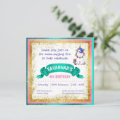 Colorful Glitter Unicorn Kaart (Staand voorkant)