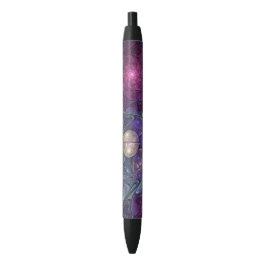 Colorful Glittering Modern Abstract Fractal Art Zwarte Inkt Pen