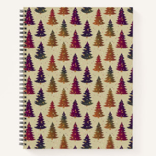 Colorful Glittery Kerstboom, een kleurrijke kerstb Notitieboek