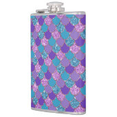 Colorful glittery mermaid scales pattern heupfles (Links)