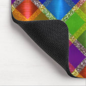 Colorful Glittery Pset Patroon Muismat (Hoek)