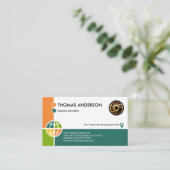 Colorful Global Corner Logistics Manager Visitekaartje (Staand voorkant)