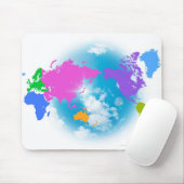 Colorful Global Map Muismat (Met muis)