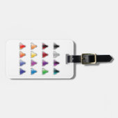 Colorful Glossy Metal Play Buttons Bagagelabel (Voorkant horizontaal)