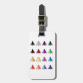 Colorful Glossy Metal Play Buttons Bagagelabel (Voorkant verticaal)